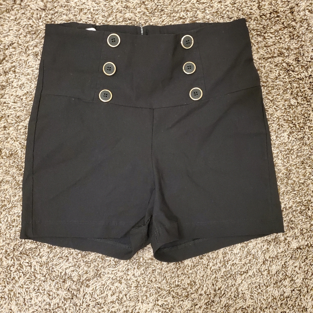 Poetry black high waisted shorts
